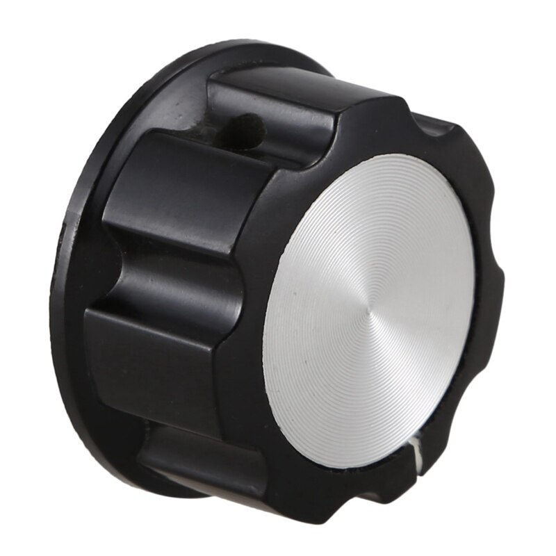 1pc sølv tone topp potensiometer volumkontroll dreieknapper 6mm skaft hull: 99a