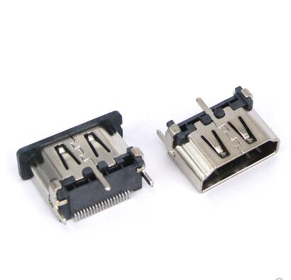 Hdmi Verticale Sticker 19P Vrouwelijke Connector Hdmi Verticale 180 Graden Patch Drie Positionering Pin Hd Interface Hd Socket