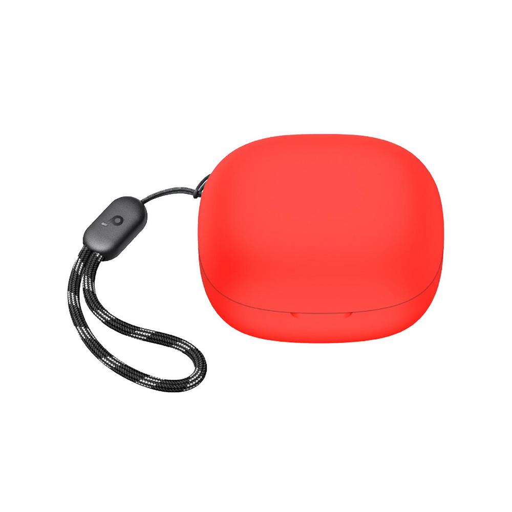 Stofdichte Hoes Voor Soundcore P20i Oplaaddoos Beschermhoes Zachte Siliconen Hoes Draadloze Oortelefoon Hoes Hoes Met Lanyard: Rood