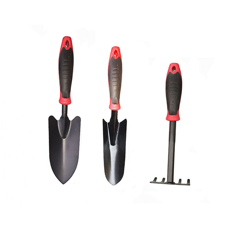 2/3/5pcs Iron Garden Shovel Flower Planting Shovel Set Gardening Non Slip Handle Hand Tools Outdoor Garden Trimming Tool: 3pcs