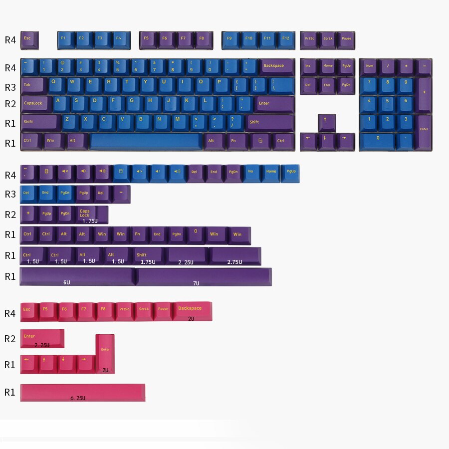 JKDK 166 KEYS Cherry Profile Keycap DOUBLE SHOT Thick PBT Keycaps FOR MX Switch Mechanical Keyboard