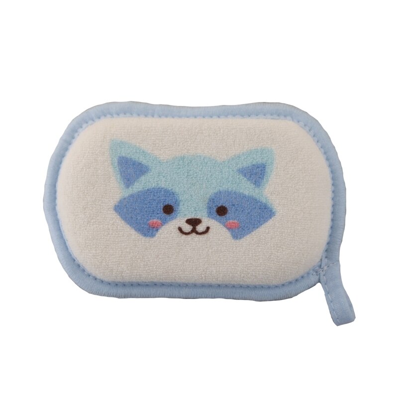 Baby Bad Spons Voor Kids Kinderen Peuters Pasgeborenen Volwassenen Cleaningtowel Borstel Zachte Bad Schuim Douche Spons: Fox blue