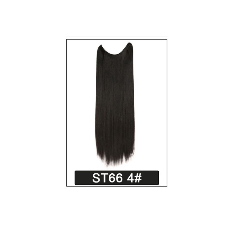 22 pouces femmes vague Extensions de cheveux Secret cheveux Extension bande synthétique naturel caché Secret Invisible fil cheveux pièce sans pince: B3