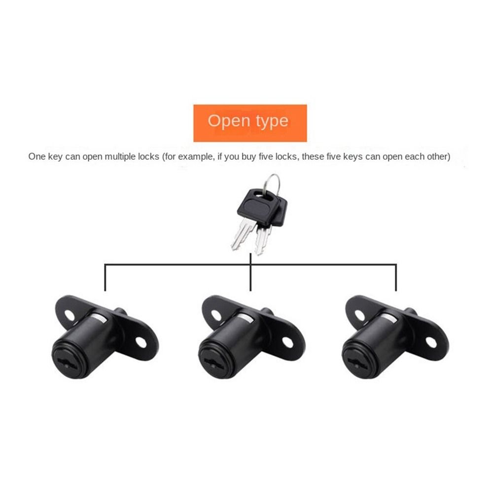 Zinc Alloy Sliding Door Locks With Keys Lengthening Window Security Lock Hardware Multifunctional Cabinet Catches Wardrobe