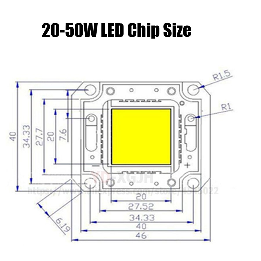 Dc 12v geen driver nodig led-schijnwerper 10w 12w 20w 30w 50w superheldere cob-diode smd voor schijnwerper buitenverlichting