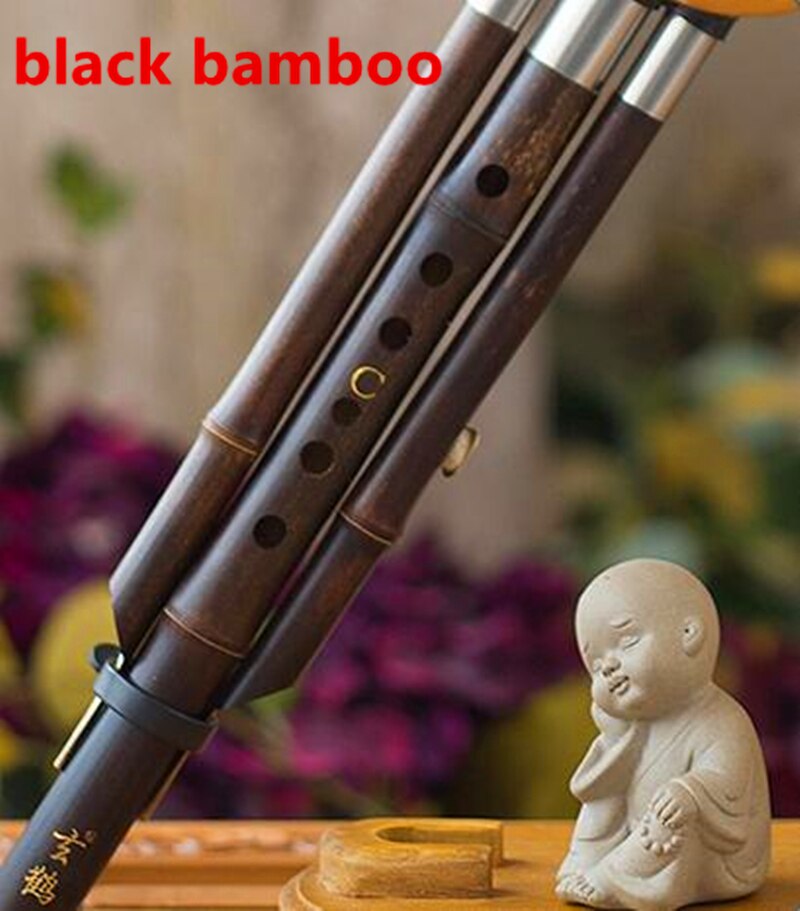Sort bambus hulusi dobbelttonet centnergraeskar flauta hulusi c/bb/g/f key calabash hulusi folkeinstrument calabash fløjte hulus