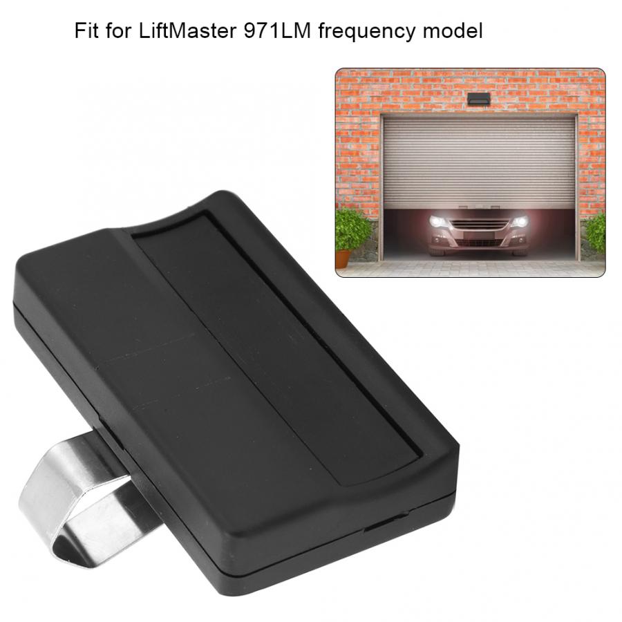 Garage Remote Control Security Transmitter 390mhz Fit for LiftMaster 971LM Garage Door Opener Black ABS Car Accessories