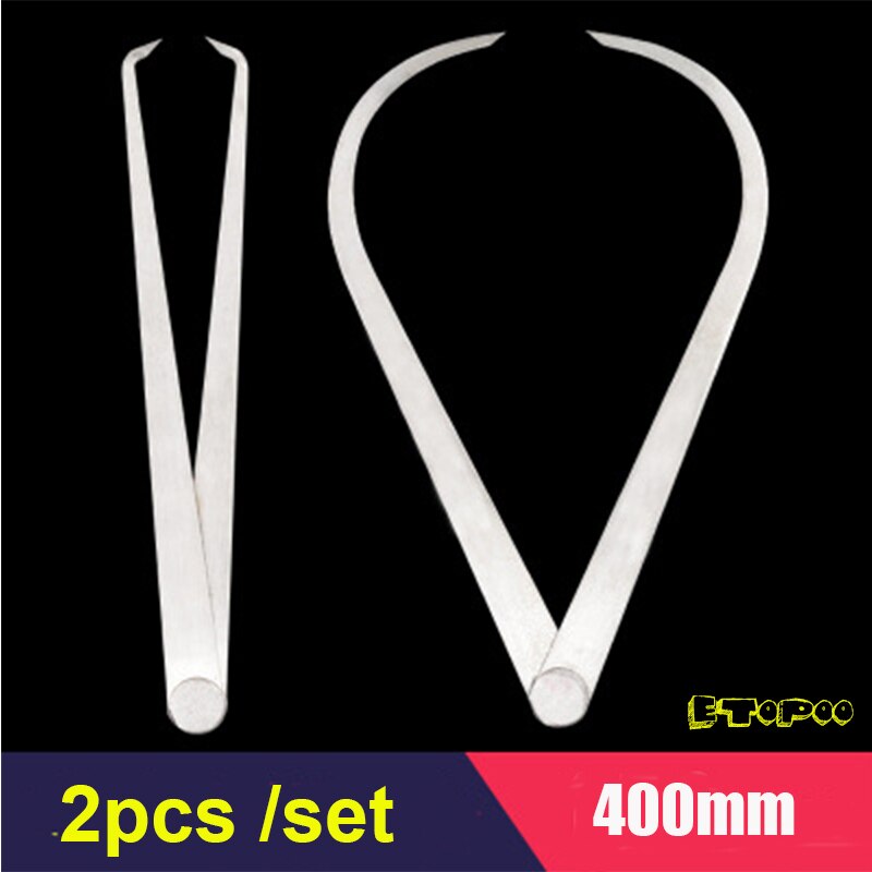 2Pcs Calipers 150-450mm Metal Firm Joint Inside And Outside Calipers Sculpture Carving Measurement Tool: 400mm