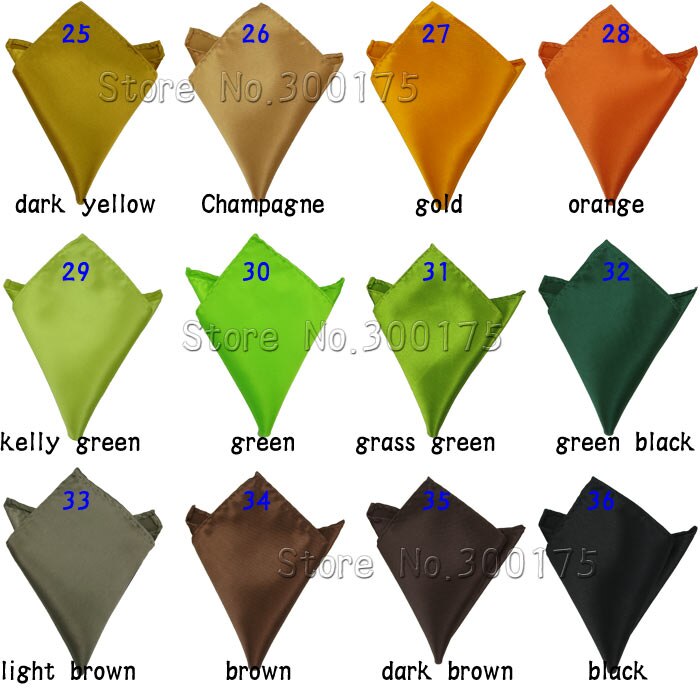 Heren satijnen pochet zakdoek effen kleur bruiloft feest accessoires zakdoek