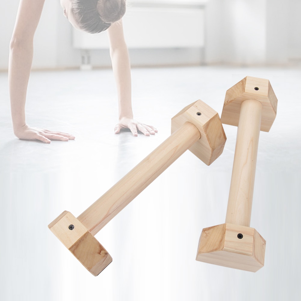 Barres de traction en bois en forme de H, pour gymnastique, avec Double tige parallèle