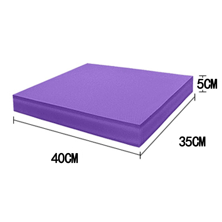 TPE Thickened Yoga Foam Block Non-Slid Balance Pad Cushion Waist Ankle Knee Rehabilitation Physical Therapy Training Gym Mats: Purple