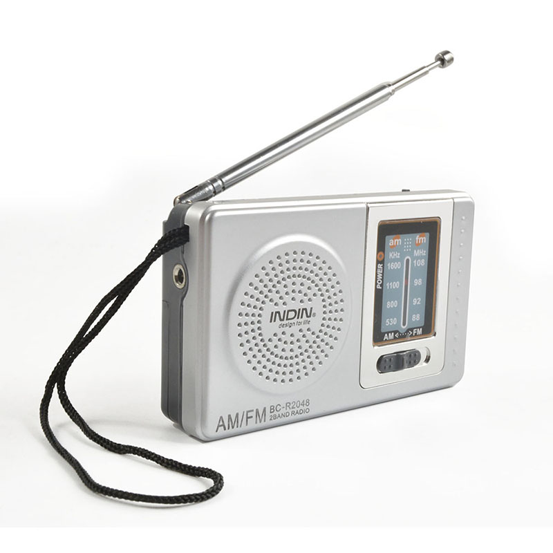 Bærbar radio am fm digital mini stereo  mp3 spiller højttaler teleskop antenne lomme håndholdt modtager woeld universal