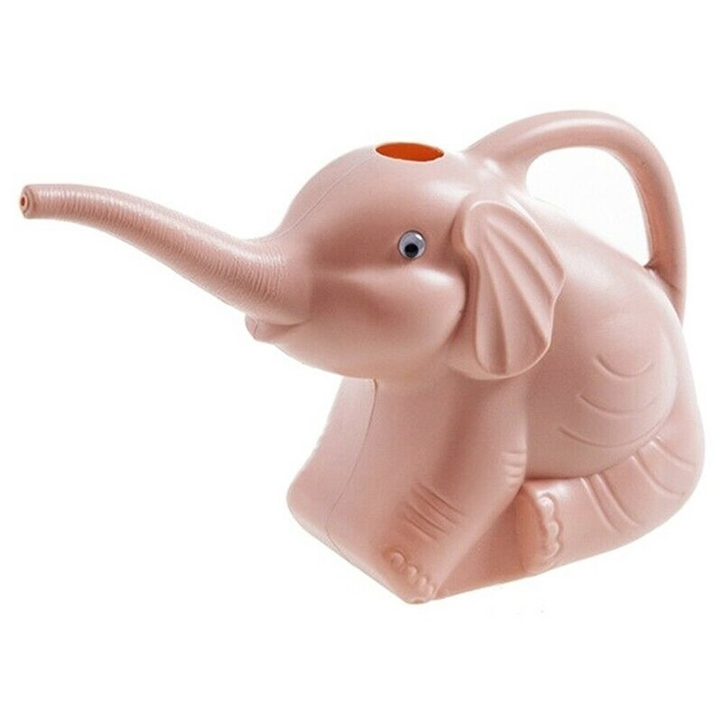 Cute Plastic Elephant Shape Watering Pot Can Plant Outdoor Irrigation Home Accessories Gardening Tools Equipment Garden Supplies: Pink