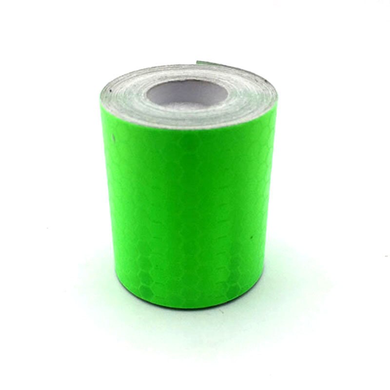 5cm*3m gitter reflekterende tape klistermærke bil styling køretøj lastbil motorcykel cykel hegn sikkerhed advarsel strip diy mærkat: Fluorescerende grøn