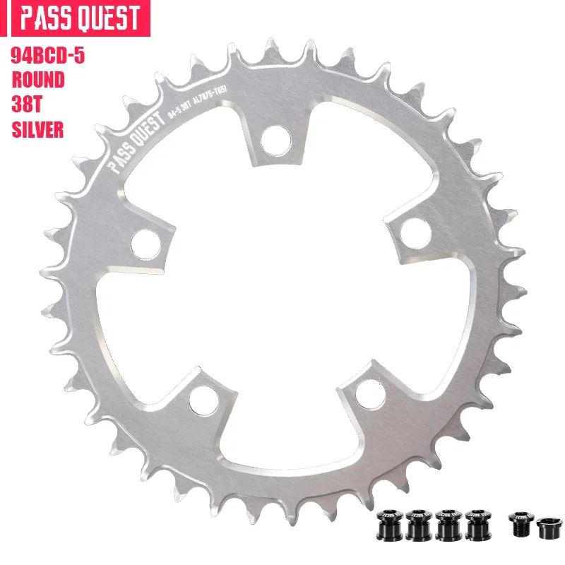 Pass Quest 94 Bcd Kettingblad 5 Bout Rond Smal Breed Kettingblad 32/34/36/38/40/42/44/46T Voor 10/11/12 Speed Fietsketting: Licht Geel