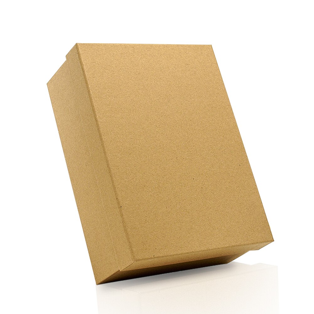 5 stk kraftpapir emballasjeboks rektangulær kartong premie butikk esker klær lagring bryllup favoriserer festrekvisita: Brun / 15 x 15 x 7cm