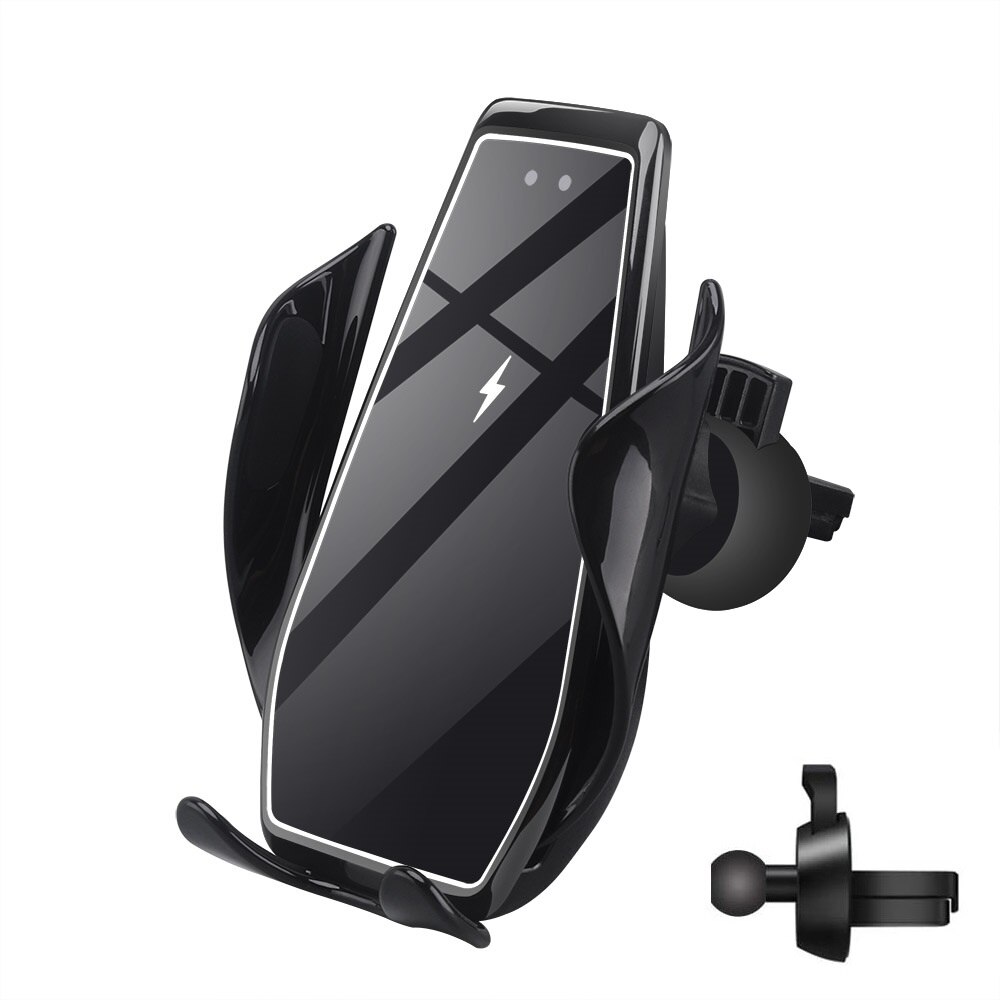 15W Qi Wireless Car Charger Automatische Spannen Snel Opladen Air Vent Mount Houder Voor Iphone 12 11 Xs Xr X 8 Samsung S20 S10 S9: 15W Air Vent Black