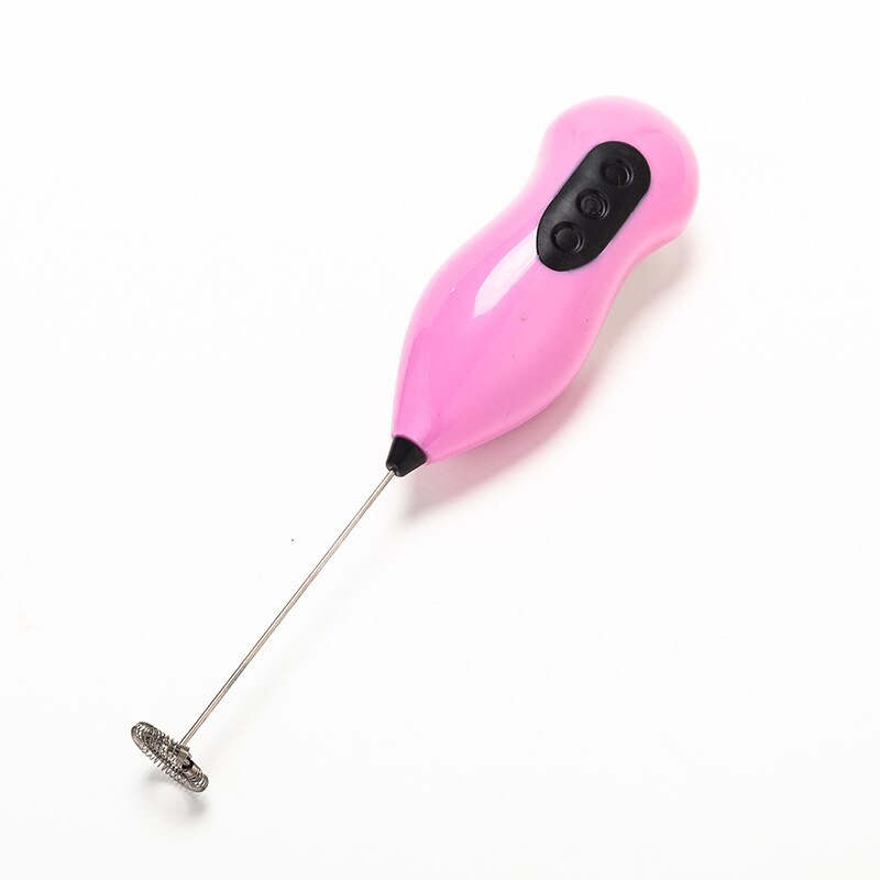 Sähköinen maidonvaahdotin automaattinen kädessä pidettävä vispilä cappuccino kahvivaahto kannettava vatkain työkalu kahvinmunankeitin vaahdotin maidon keittiö: Vaaleanpunainen