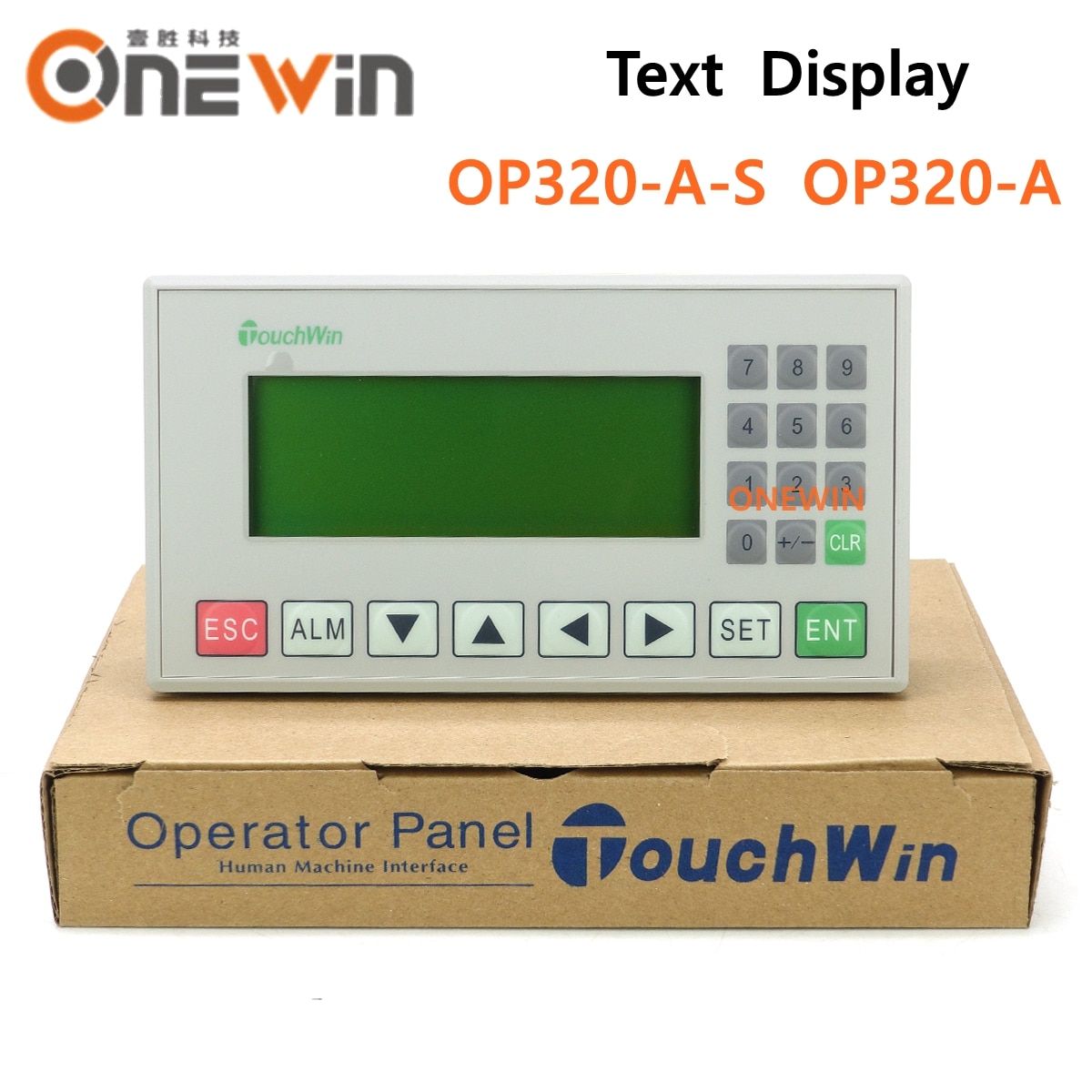 Touchwin xinje  op320- a-s  op320- atext display understøtter stn lcd enkeltfarve 20 taster understøtter 232 485 kommunikationsporte