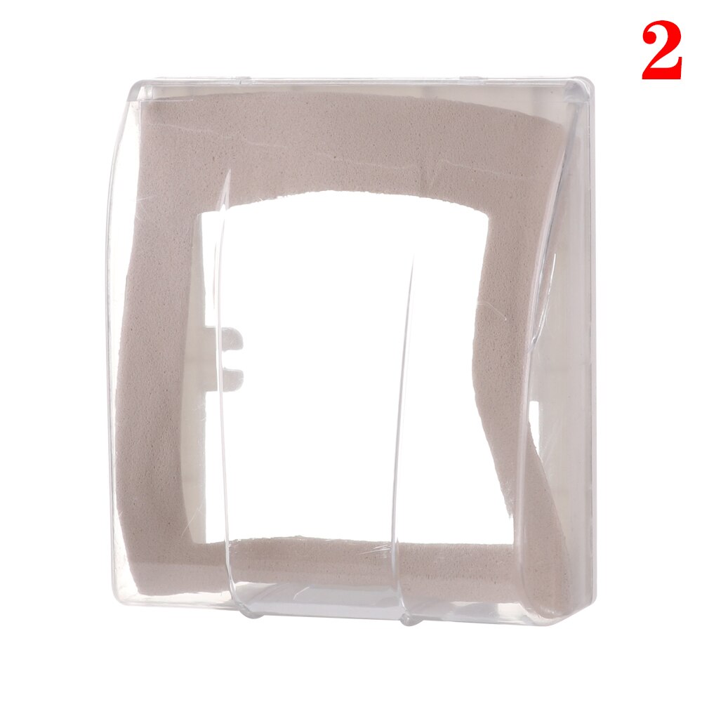 Electric Plug Cover Transparent Waterproof Safety Splash Box Kitchen Toilet Bathroom Socket Protective Cover: 2