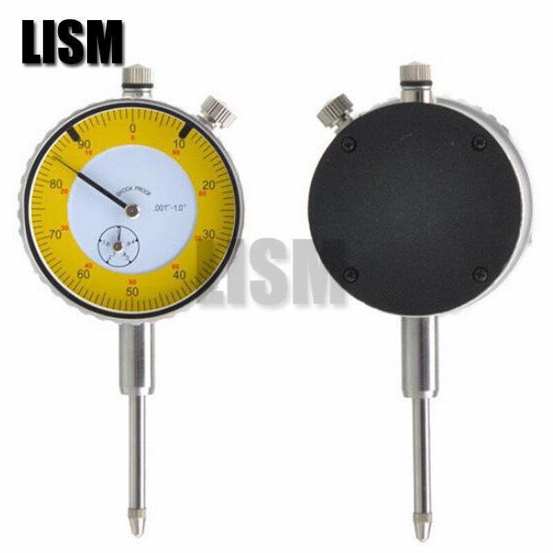 Metal Dial Test Indicator 0.001 -1.0 inch Precision Round Dial Indicator Lever Gauge Meter Measuring Gauging Tool