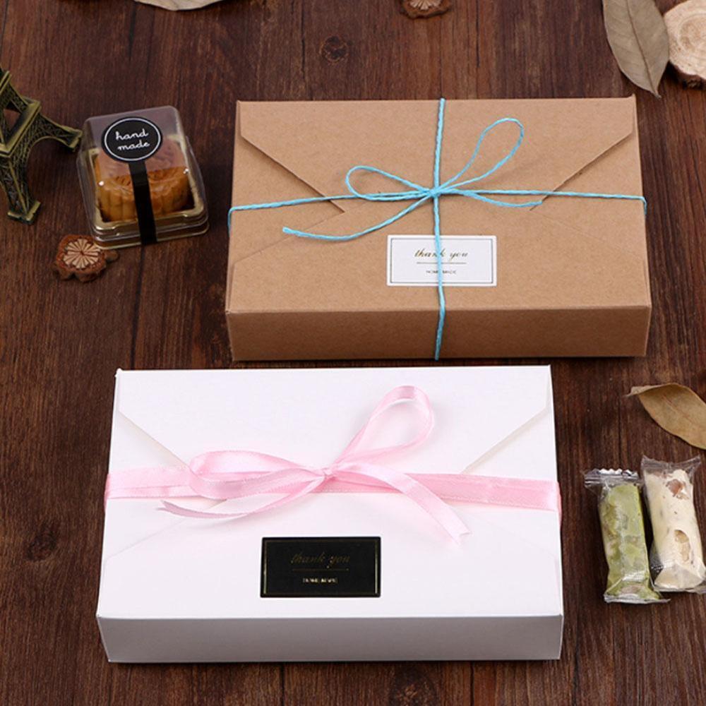 10PC 19.5*12.5*4cm Kraft Paper/White Boxes Envelope Styled Presentation Invitation Box Cards For Wedding N3E9
