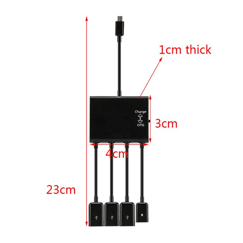 Micro Usb Hub Kabel Otg Adapter 4 Port Splitter Met Power Laadkabel Voor Samsung Xiaomi Huawei Moblie Telefoons Apparaat accessor
