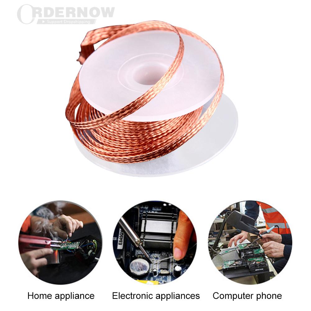 Desoldering Braid Wire Welding Solder 1.5mm 2mm 2.5mm 3mm 3.5mm Width Remover Wick Wire Lead Cord for Soldering