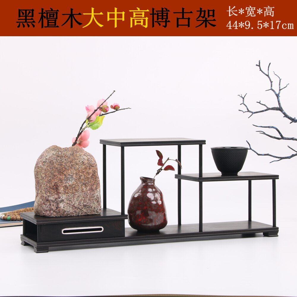 Rosewood Arts Crafts Tea Pot Holder Small-sized Oriental Ancient Charm Antique-and-curio Shelves Tea Pot Frame