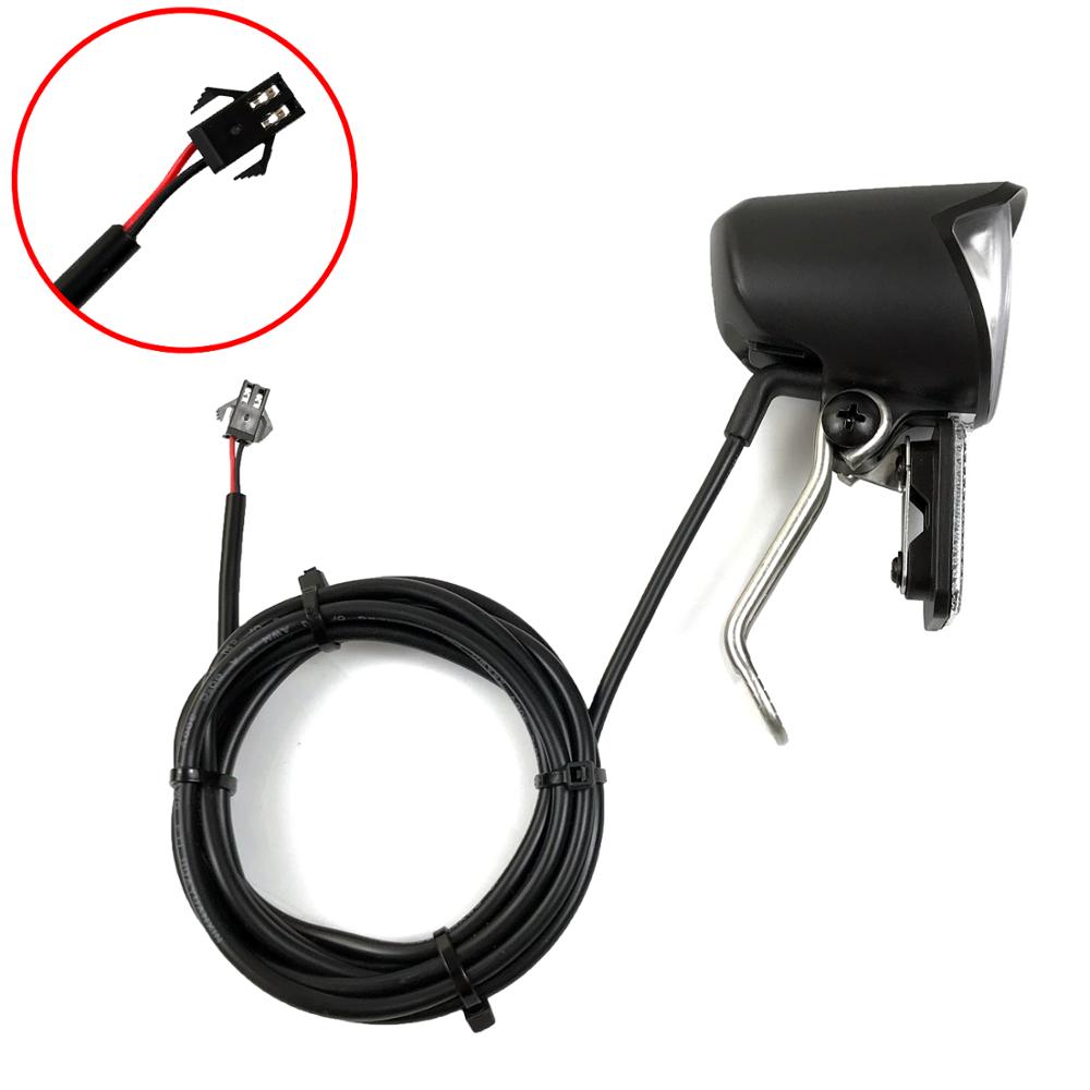 RICETOO 6V/12V/24V/36V/48V/60V Electric Bicycle Light Conversion Kit SM/Waterproof Plug DH004 Front Eibke Light Headlight: SM Plug