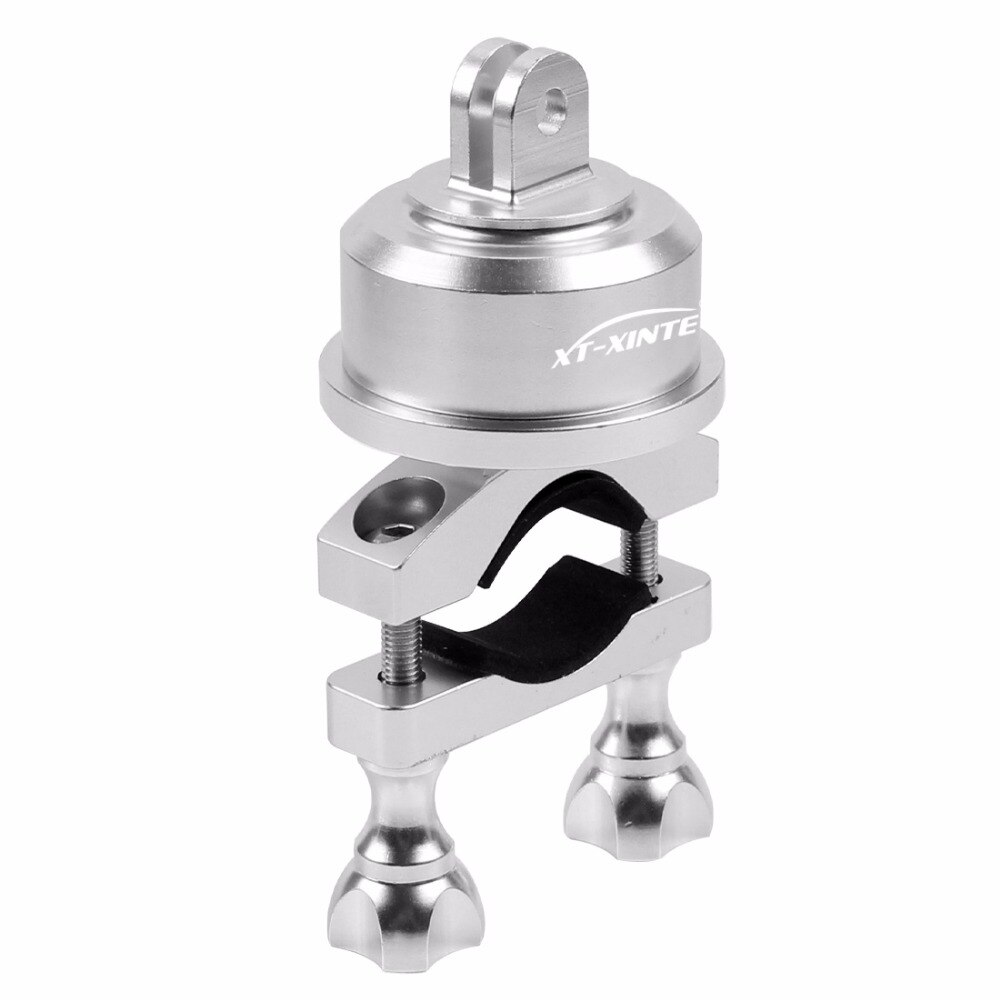 Helmet 360 Swivel Rotating Bar Mount for 22-32MM Selfshot Arm for Gopro 5/4/3 3+ Plus /Sjcam/yi Cycling Skydiving Skiing Silver