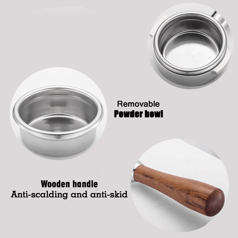 Coffee Machine Handle Bottomless Filter Holder Stainless Steel Espresso Coffee Maker Parts Accessory