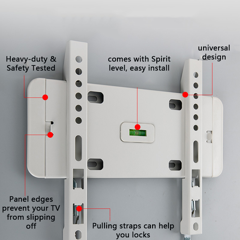 Slim LCD LED Plasma Fixed TV Wall Mount Bracket 14~32 Inch Max VESA 200*200mm Super Strong 88lbs Weight Capacity