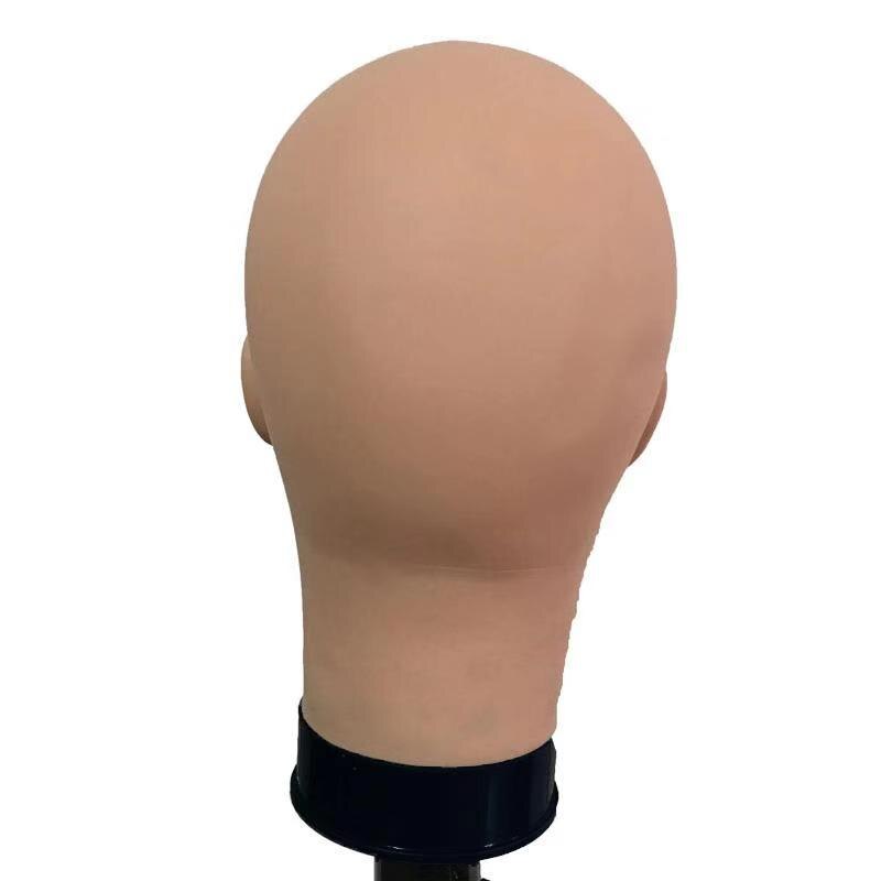Pvc Mannequin Head Model Foam Wig Head Display With Base Eyelash Makeup Practice Training Manikin Bald Head Model