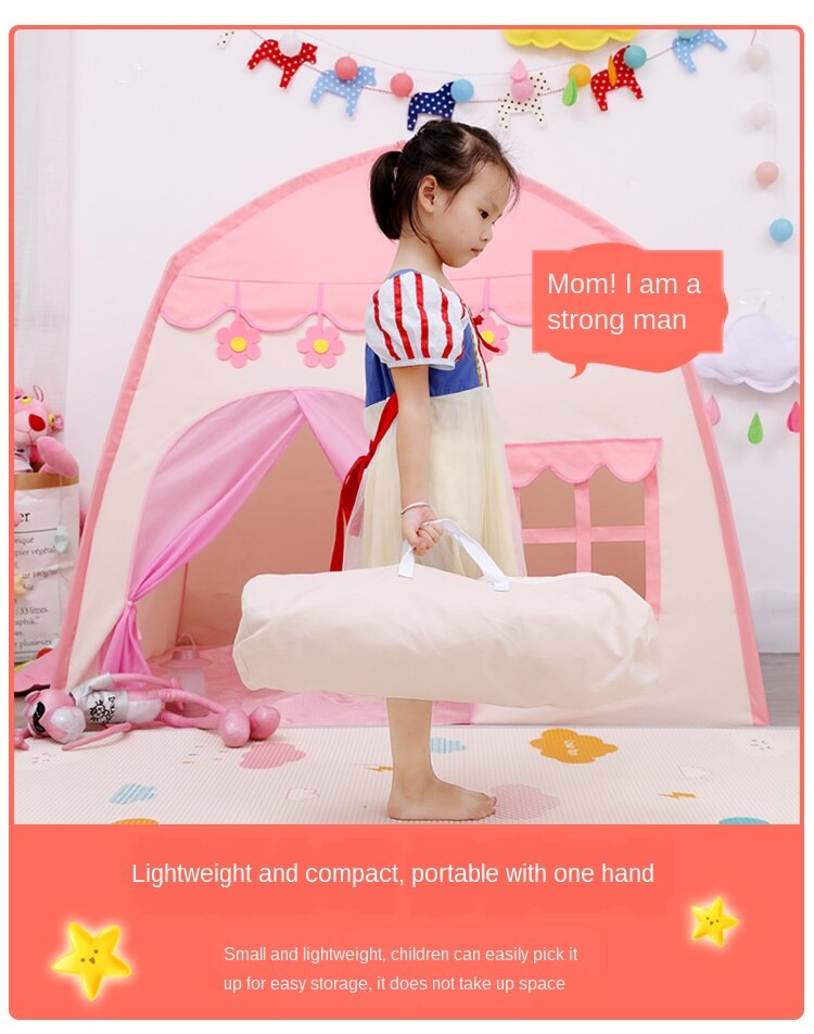 Zagraj w namiot dziecko księżniczka gra dom zabaw wigwam prezent urodzinowy dla dzieci różbyć winnym kwiaty tipi dom namiot dla dzieci kryty zamek na zewnątrz
