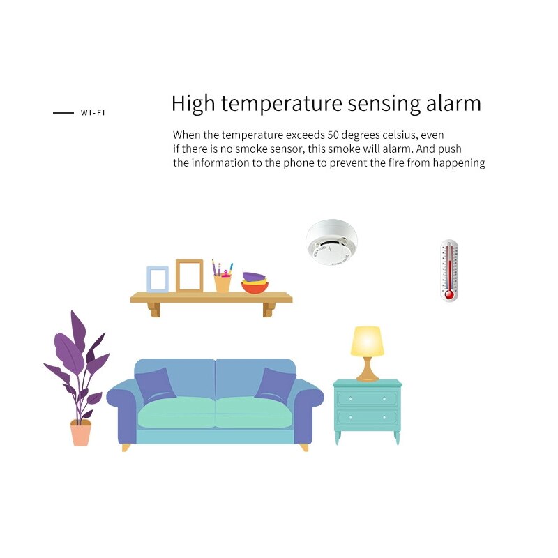 Smart Brandalarm Rookmelder Tuya Smart Home Tuya Wifi Rookmelder Networking Alarm Smart Home Security