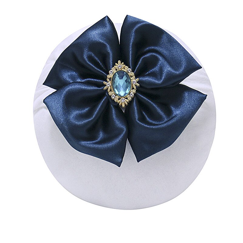 Baby Hoofdband Bow Haarbanden Voor Meisje Corduroy Head Band Baby Peuter Effen Hoofdbanden Hair Band Bow Hoofddeksels Accessoires: Blauw