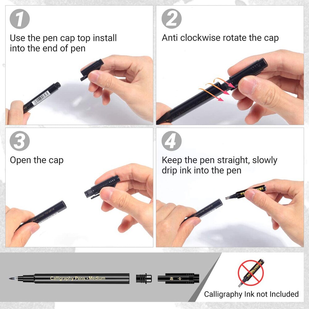 4/6 Stks/set Kalligrafie Pen Brush Pennen Hand Bel... – LovingPrices, image size:1000x1000