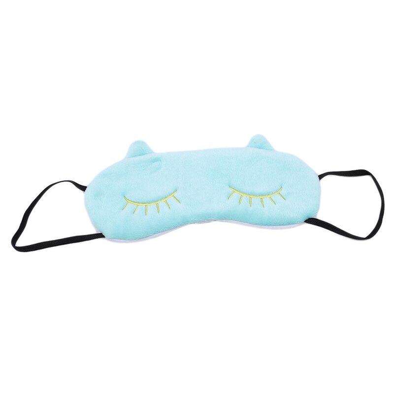 Lovely Cat Plush Sleep Rest Eye Mask Padded Shade Cover Travel Relax Aid Blindfolds