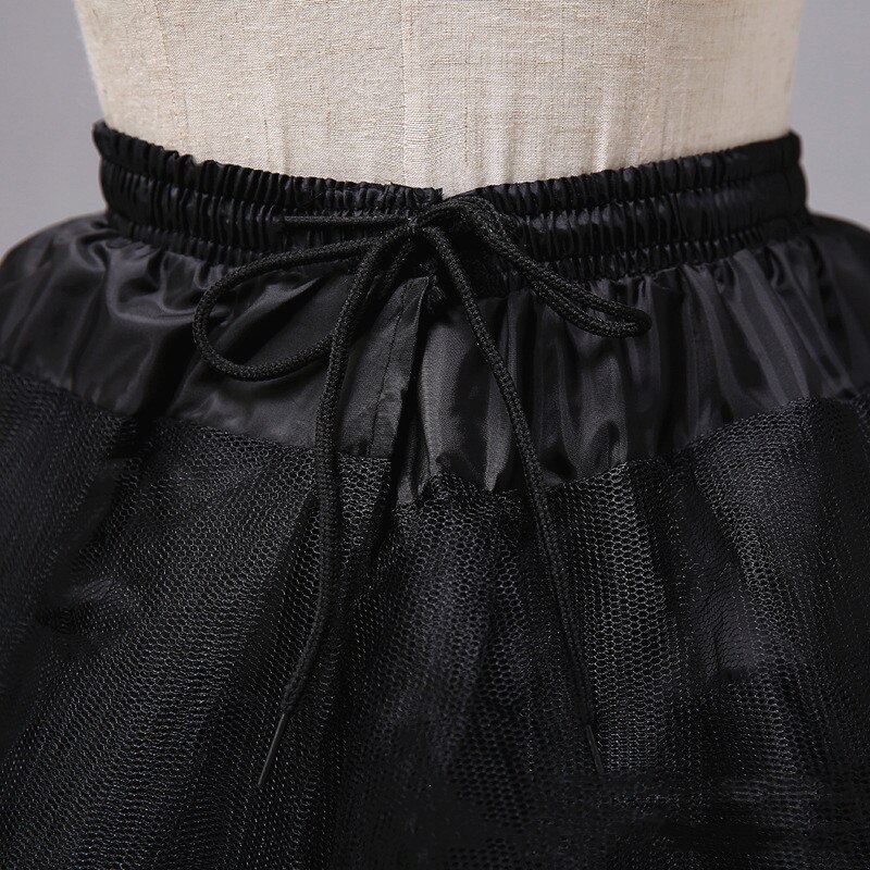 Short Petticoats 3 Layers Underskirt Wedding Dress Adjustable Lace Cosplay White Black Ballet Petticoat for Bridal Lady Girls