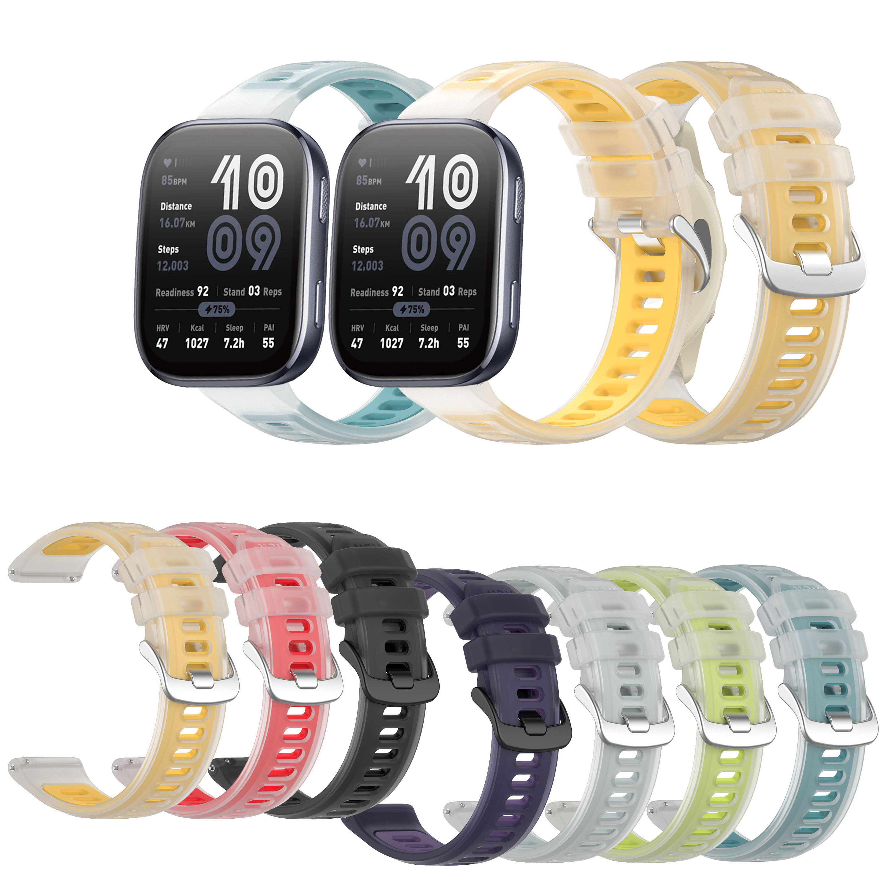 20mm 22mm Silicone Strap For Huami Amazfit Bip6 Bip5 Bip3 Bip 3 5 6 Lite S U Pro Unity Jelly Color Accessories Replacement Band