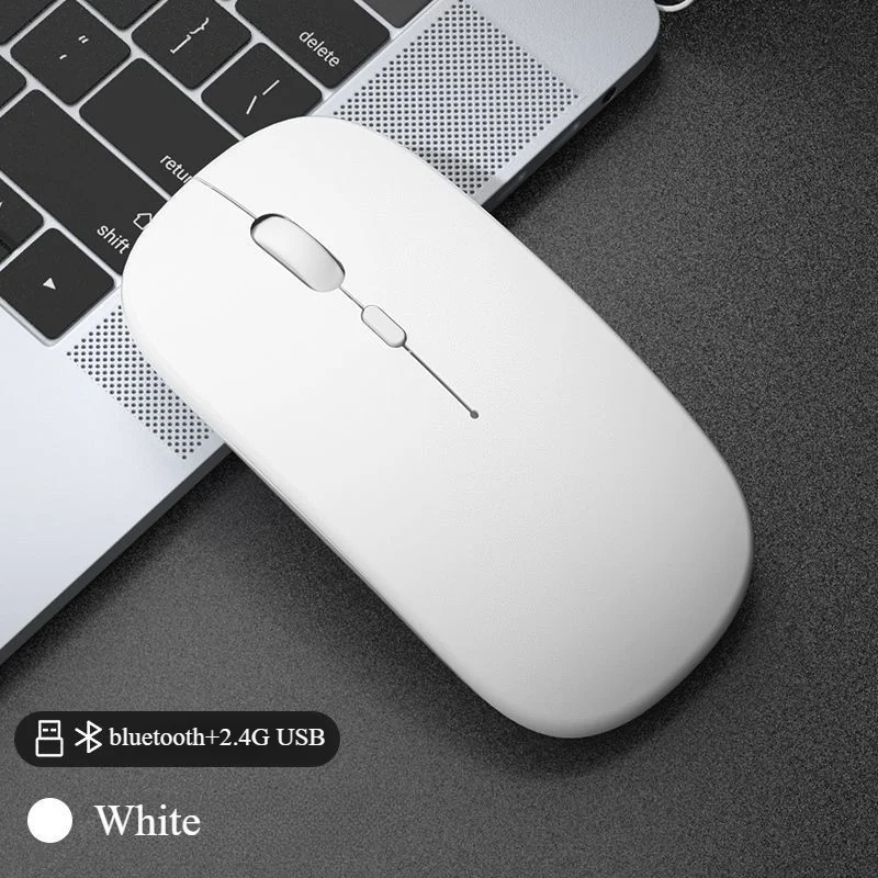 Draadloze muis voor laptop PC Bluetooth oplaadbare muizen Computer Stille muizen USB-muis Ergonomische gamingmuis voor Xiaomi Pad: Roze