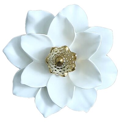 Kreative 3D Stereo Fisch Lotus Blatt Zauberstab Hängen Ornament Dekoration Hause Sofa Hintergrund Harz Blume Handwerk Hotel Wandbild: Stil24