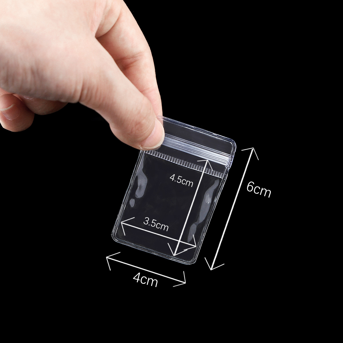 50pcs/lot PVC Zipper Bag Clear Soft Plastic Bag Sealed Anti-oxidation Jewelry Storage Bag Souvenir Universal Packaging: 01