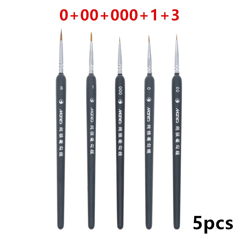 Componeren Nylon Haar Houten Handvat Aquarel Penseel Pen Set Voor Leren Diy Olie Acryl Schilderen Art Penselen Levert: D