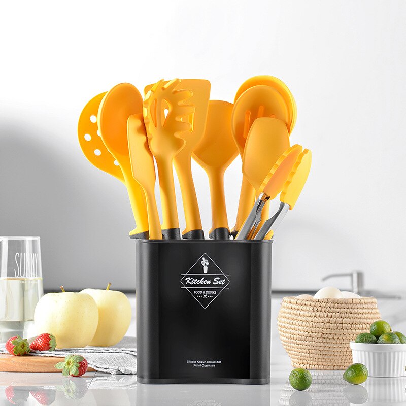 Silicone Cooking Kitchen Utensils Set Heat Resistant On-Stick Spatula Shovel Cookware Cooking Tools Baking Gadgets Accessories