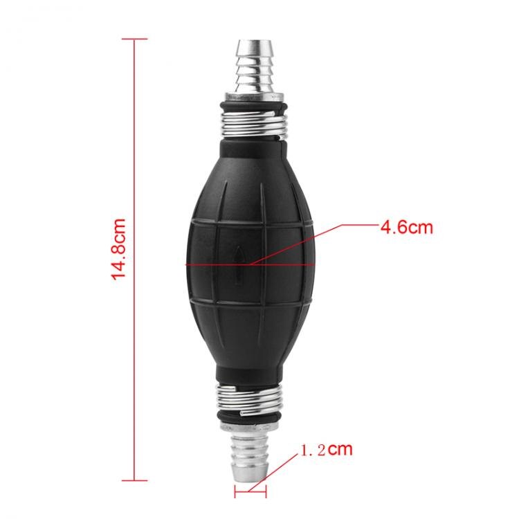 12mm High Alloy + Rubber Fuel Primer Pump Petrol Gasoline Suitable for Carburettor and Low Pressure Fuel Systems