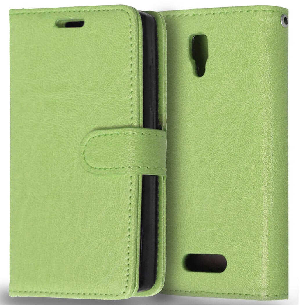 For Lenovo A2010 Phone Bag Book Cover Wallet PU Leather Bag Flip Case For Lenovo A Angus2 Phone Skin Case With Card Holder: Green