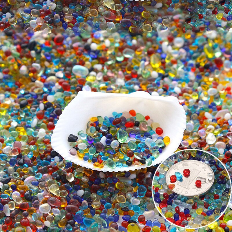 500g akvarium sand glas sten småsten kunstige krystal sten klipper til vase fyldstof bord sprede akvariedekoration