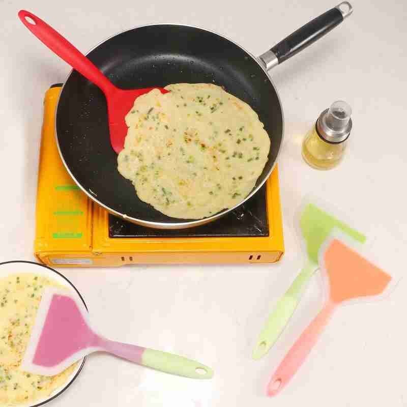 Non-stick Silicone Spatula Beef Meat Egg Kitchen Scraper Tools Cooking Pizza Wide Shovel Kitchen Ware Cooking Utensils R7F1